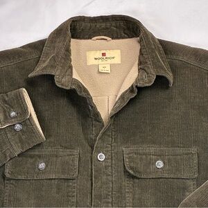 Woolrich Brown Corduroy Fleece Lined Jacket Mens Size Large 6235 Hunter Gorpcore